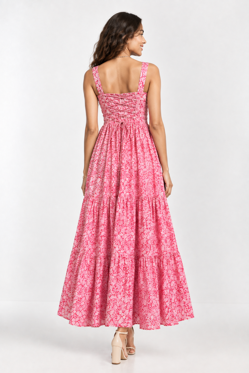 Puff Sleeve Crop Top and Flared Skirt Co-ord