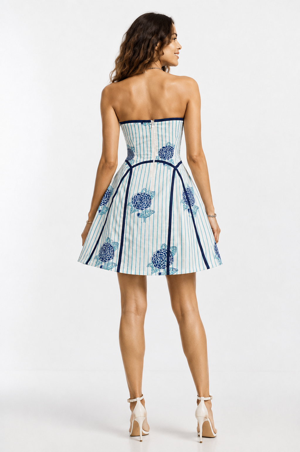 Blute stipes flower tube dress with bow