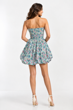 Purple Floral Strappy Maxi Dress with Back Bow