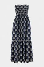 Noir Bloom Halter Maxi Dress