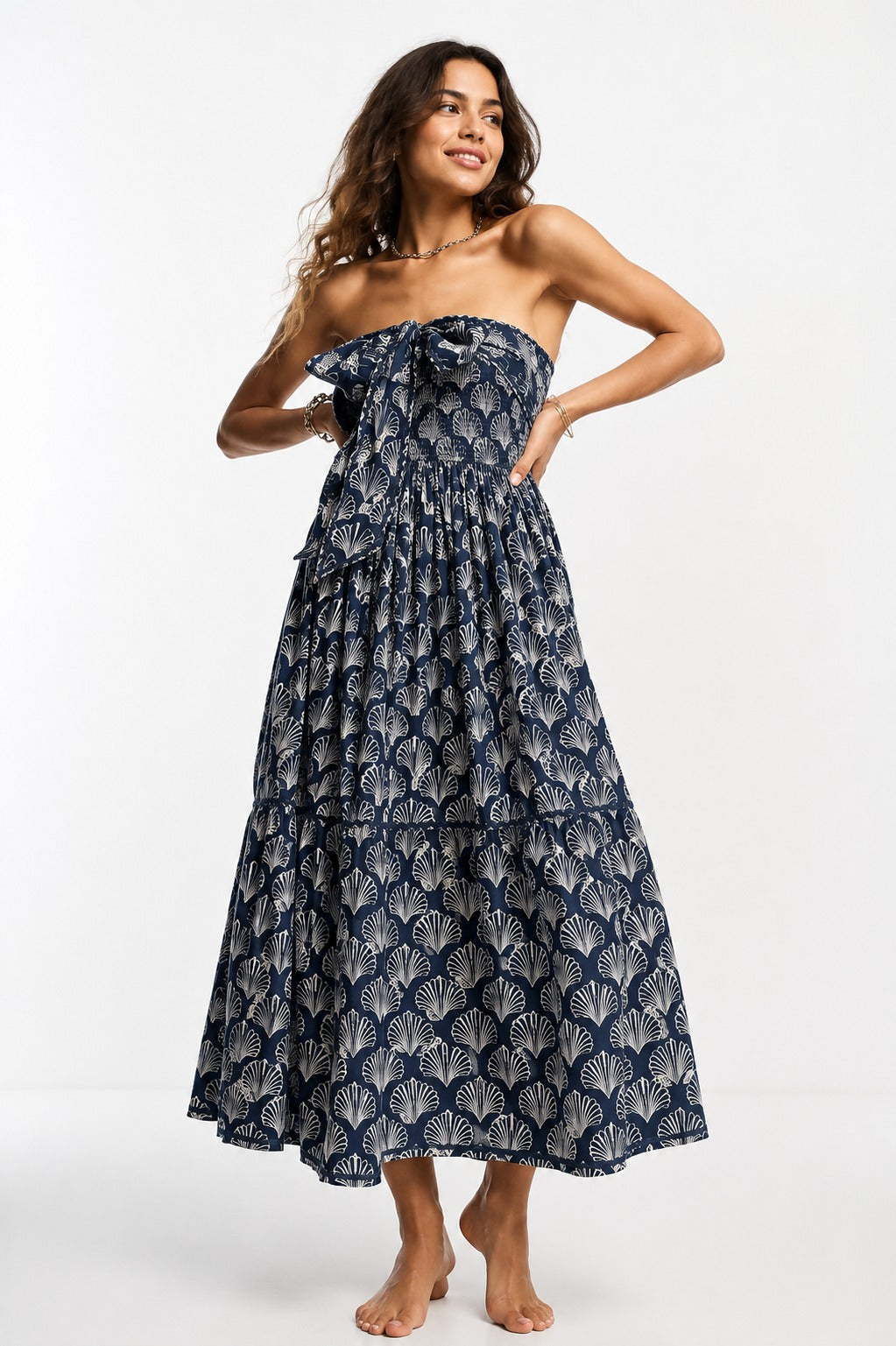 Noir Bloom Halter Maxi Dress