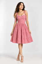 Black Polka Dot Bustier & Wide-Leg Trouser Set