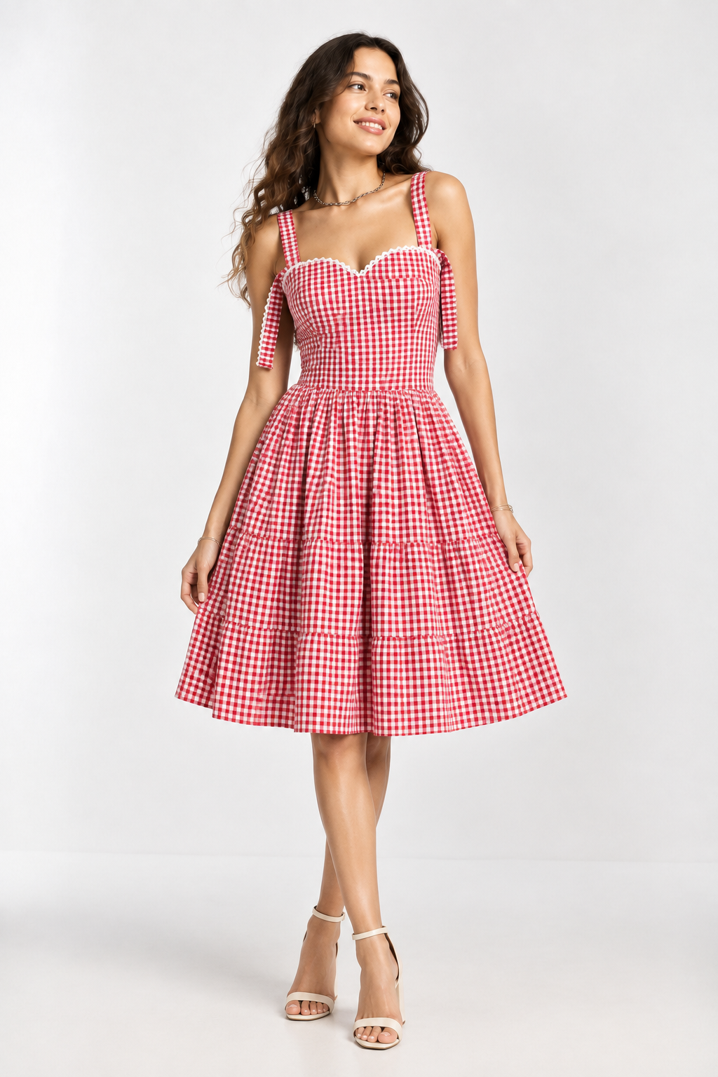 Black Polka Dot Bustier & Wide-Leg Trouser Set